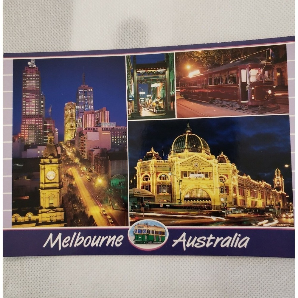 Vintage RPPC Postcard Unused Melbourne Australia Victoria A1-117